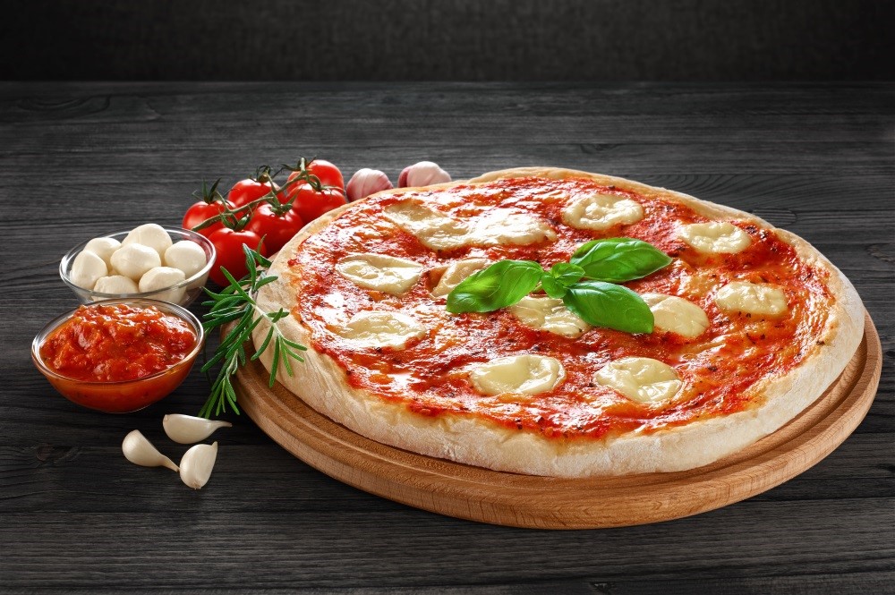 Family enjoying pizza together